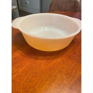 Vintage Fire King Peach Luster Oven Ware Casserole Baking‎ Dish Bowl